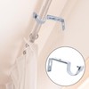Scettar 6 Pcs Curtain Pole Brackets, Scettar Adjustable Silver Curtain