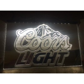 Coors Light Led Neon Sign Mirrored Game Room ,  Bar , garage Man Cave