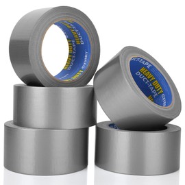 CXYARY 5 Pack Duct Tape Heavy Duty Waterproof,90 Ft x 2 in Strong Adhesive Silver Duct Tape Bulk No Residue for Indoor Outdoor Repairs,Tear by Hand
