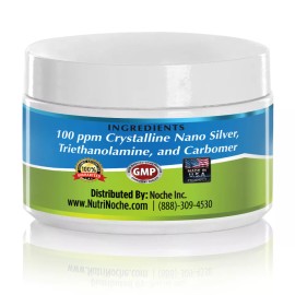 NutriNoche Pure Silver Gel – 100 PPM High Potency First Aid Silver Gel – 4 oz Soothing & Protective Skin Support – Natural Antimicrobial Gel for Cuts, Burns, and Skin Irritations