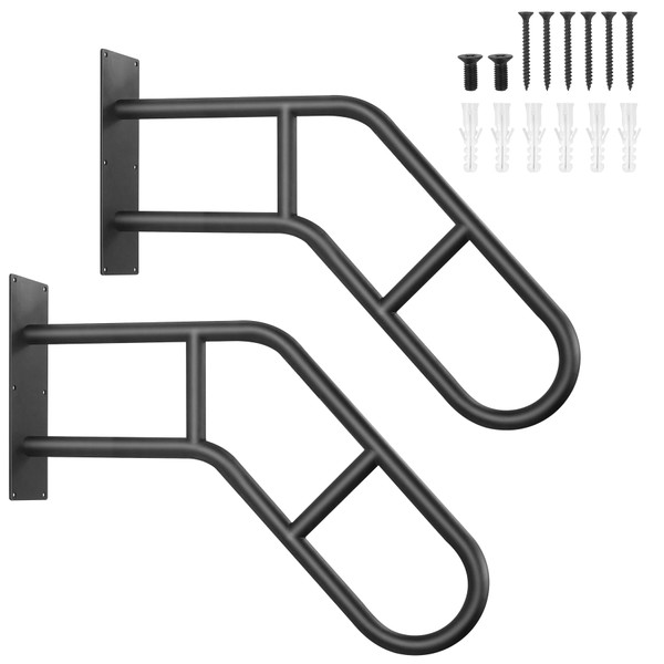 2 Pack Handrails for Outdoor Steps Stair Railing Indoor, Upgraded