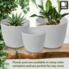PECZEKO Matte Flower Pot, Plastic Planter, Decorative Pot for Large