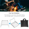 Portable Campfire Grill Silver Mini Folding Grill Rack Stainless Steel