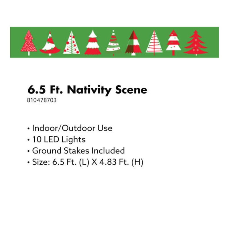 Winter Wonder Lane 6.5' Inflatable LED Nativity Scene