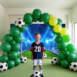 Soccer Backdrops for Photoshoot, Soccer Field Boys Men Birthday Party Picture Decorations Wall Backdrop for Photography Decor Banner, Photographic Studio Photo Backgrounds 7X5 FT