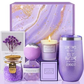 7PCS Caja Regalo para Mujer de Bath SPA, Caja Regalos para Mejorar Pronto, Regalo de Cumpleaños para Día Madre para Amigas, Mamá, Hermana, Novia, Rega