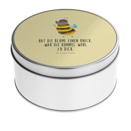 Mr. & Mrs. Panda Round Bumble Bee Fluffy Tin - Gift, Animal Motifs, Storage Box, Funny Sayings, Metal Box, Animals, Storage Jars, Bee