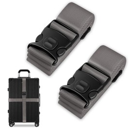 2Pcs Suitcase Straps Set, Adjustable Suitcase Straps, Heavy Duty Luggage Straps with Quick Release Buckle, Travel Accessories Thickened Luggage Belt for Suitcase Baggage