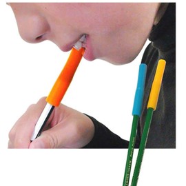 Rubber Q Cap Chew + 1 2B Pencil, Blue