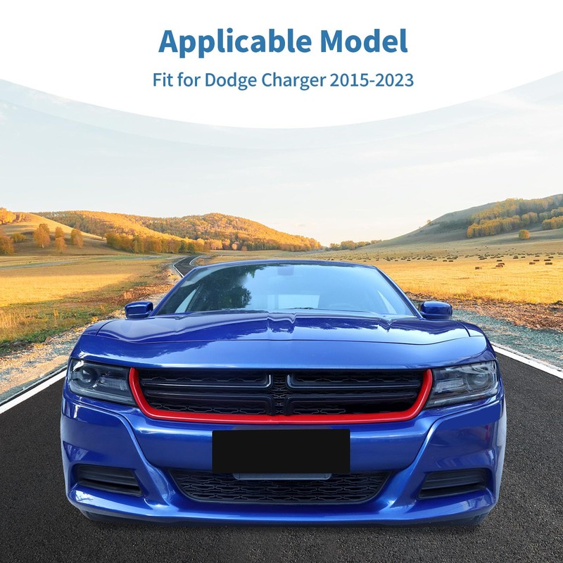 PDKLIN for Charger Grille Insert Trim Cover for Dodge Charger