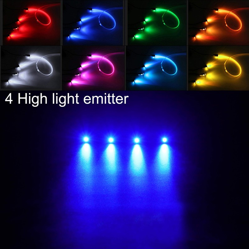 TABEN Car Neon Light Strips, 4-Piece Set with 8 Colours,
