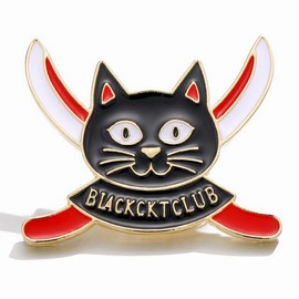 Firsio Cute Enamel Black Pirate Cat Pins for Backpacks Funny Backpack Pins for Bags Hat Jacket Funny Gifts