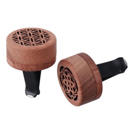 BYOBYO 4 Pcs Car Essential Oil Car Diffuser 2 Style Car Air Fresheners Wood Car Diffusers with Vent Clip Decorations for Air Outlet Car Accessories