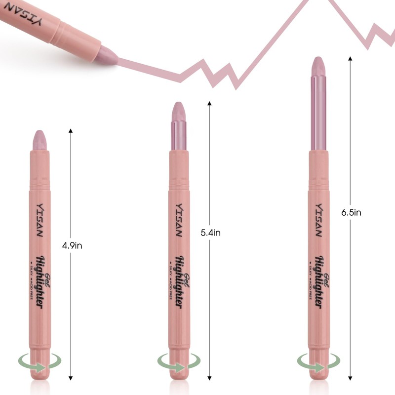 YISAN Bible Highlighter, Dry Highlighter,No Bleed Highlighter Marker Pens, 8