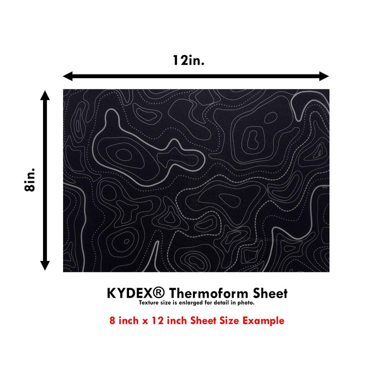 KYDEX Thermoform Sheet - (Topographic Camo) - (Desert Glass/Black -