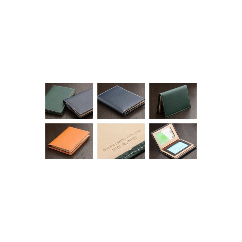 Abies Genuine Leather, Made in Japan, Bi-Fold Pass Case with