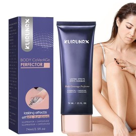 KUIRUNRX® Body Coverage Perfector, All over Complexion Perfector, Tattoos Cover up Makeup Waterproof for Leg and Body, Improvement of uneven skin colour, 74ml