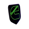 N/A GRILLE EMBLEM fits RAM DIESEL 1994-2002 Black/Lime Green Outline