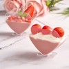 YANYOPPINT 40 Pack 3oz Mini Dessert Cups with Spoons Heart-shape