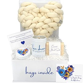 Sympathy Gift | Condolence Sympathy Gift Basket for Bereavement Grief Gifts - Candle Pillow & Soap | Sorry for Your Loss Thinking of You Grieving Care Package Gift Box