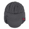 Janey&Rubbins Daily Knit Visor Beanie Hat with Earflaps Fleece Lined
