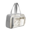 TALOMON Transparent PVC & PU Makeup Bag - Large Capacity,