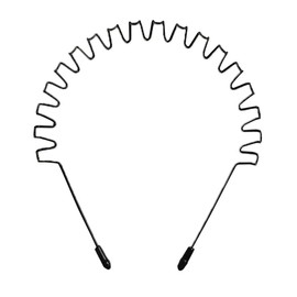 Metal Men's Headbands Women's Hair Bands Unisex Black Wavy Daily Outdoor Sports Headbands Fashion Simple Elastic Non Slip Hair Accessories (Pack of 1)