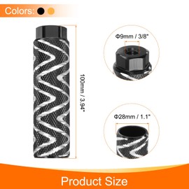 sourcing map 2 Pairs Bike Pegs Aluminum Alloy Rear Stunt Pegs Anti-Skid Foot Pedals Fit 3/8" Axles for Mountain Bike BMX, Black & Yellow