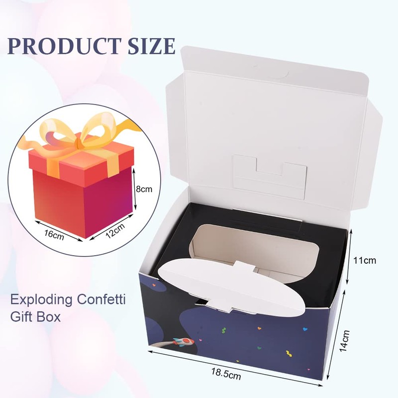 OFFCUP Gift Box Diy, Gift Explosion Box with Confetti, Pop-Up