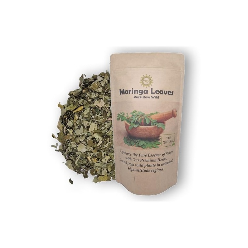 Premium Moringa Dried Leaves 50g – 100% Pure, Raw, Wild,