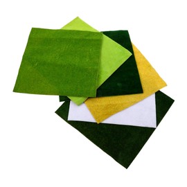 Parliky 6pcs Artificial Grass Turf for DIY Micro Landscape Decoration Square Faux Lawn Mat for Model Trains Sand Table Garden and Home Decor