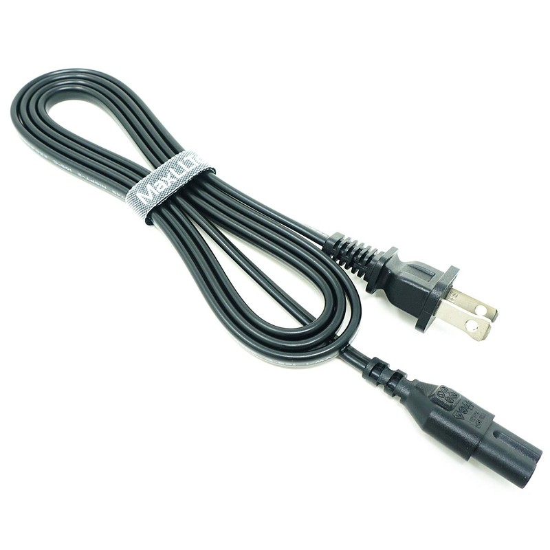 MaxLLTo Replacement Power Cord 6ft Extra Long Black 2 Prong