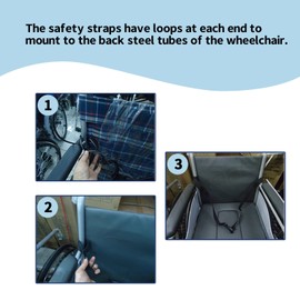 Adjustable Two-Piece Wheelchair Safety Seat Belt | Ergonomic Anti-Fall Harness for Seniors and Patients | Durable Nylon with High-Strength Buckle | Universal Fit for Wheelchairs, Electric Scooters