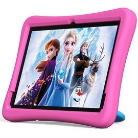 plimpton 2025 Upgraded Kids Tablet, 10 Inch Android 15 Tablet for Kids with Case Included, Octa-Core, Google Kids Space, Parental Control, 4GB+64GB, WiFi, BT5.3, YouTube, Great Gift for Toddler(Pink)