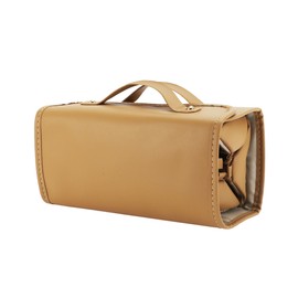 VOCOSTE Detachable Makeup Bag, 4 in 1 Detachable Cosmetic Bag, Roll Up Hanging Toiletry Bag, Travel Removable Bag Makeup Organizer for Women, Brown