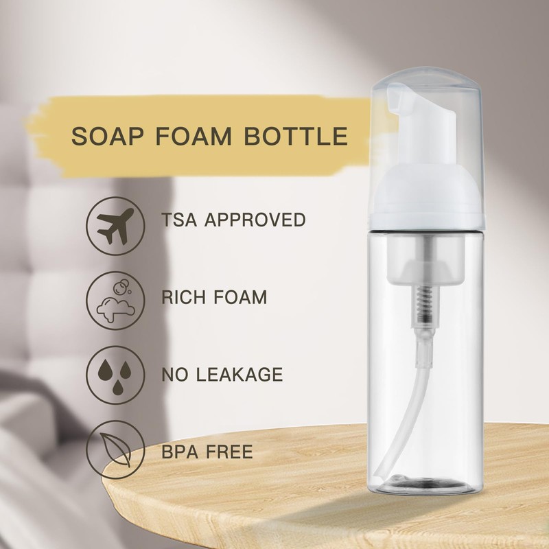 Tekson Soap Foam Bottle (60ml, 2 fl oz), Empty Travel