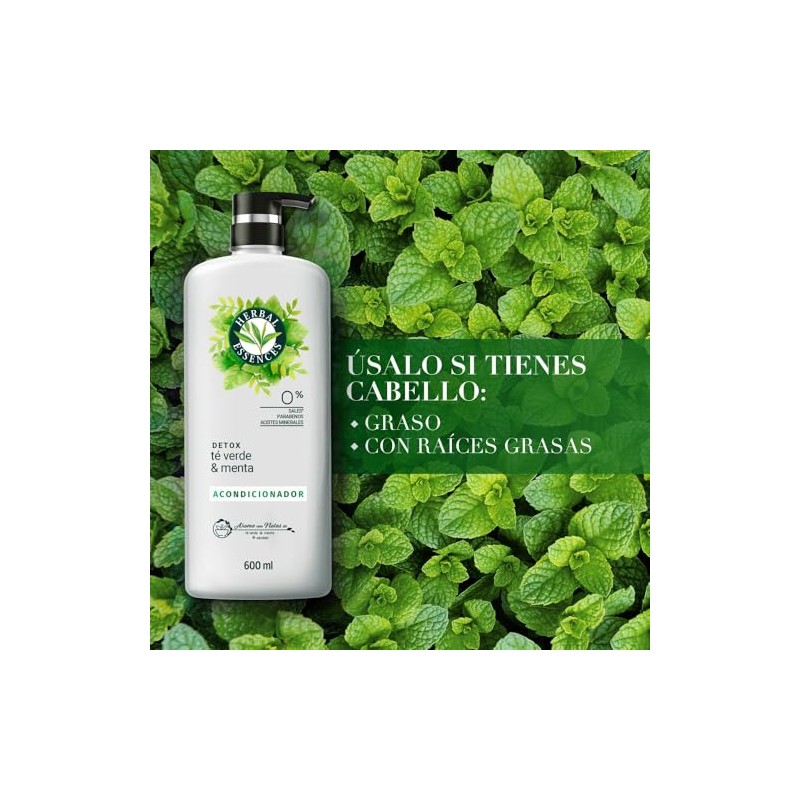 Herbal Essences Acondicionador Detox Té Verde & Menta 600 ml