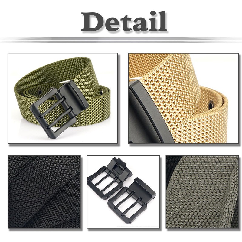 White Fang BT895 Men's Belt, Double Pin Buckle, Casual, Fashion,