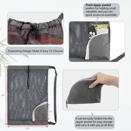 BeeGreen Swim Bag Drawstring Backpack Sports Bag Mesh Backpack Mesh Bag Gifts for Men Women Swimmers Back Bag for Beach Pool Gym Bag for Swimming Soccer Basketball Gear