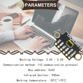 DAOKAI 2Pcs VL53L0X Ranging Sensor Time-of-Flight Laser Ranging Sensor 940nm Flight Distance Measurement Sensor Module GY-VL53L0XV2 with Pin, Dupont Cable