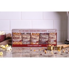 Amish Country Popcorn | 4 Ounce Variety Kernel Gift Set (10 Pack Assorted) | Old Fashioned, Non-GMO and Gluten Free (4oz Each, 10ct Total)