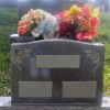 2 canister cemetery headstone permanent mount flower vase