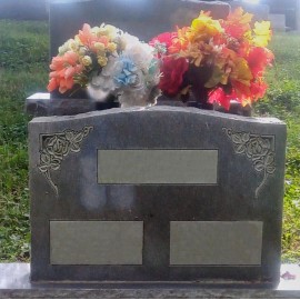 2 canister cemetery headstone permanent mount flower vase