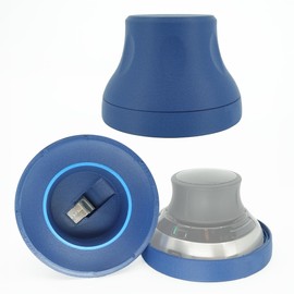 Protective Hard Shell Case for 3Dconnexion Spacemouse - Matte Blue, Carbon Fiber, Shock Absorbing. Wireless case with USB Fob Storage