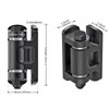 Insaga Curved Base Weld On Hinges for Round Tubes (2-4"
