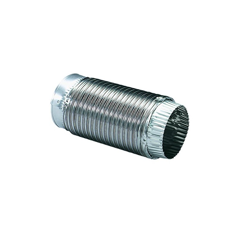 Deflecto Aluminum Duct with Connectors, Semi Ridgid, Flexible , 4"