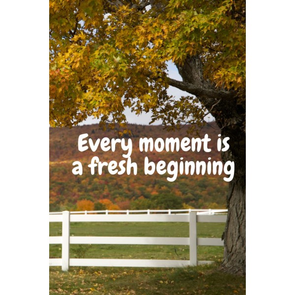 Every moment is a fresh beginning.: Daily planner notebook, Day