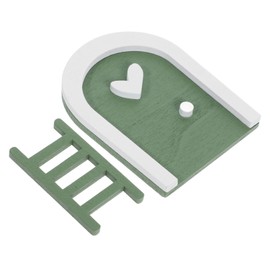 Kisangel 1 Set Miniature Fairy Door Ornament with Ladder for Indoor Outdoor Decor for Garden Landscaping and Realistic Craftsmanship Lightweight Design