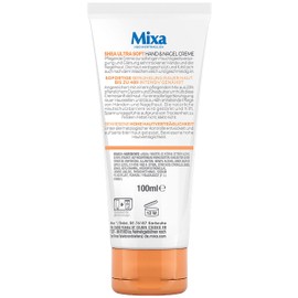 Mixa Shea Ultra Soft Hand & Nail Cream - Nourishing Hand Balm for Dry, Cracked and Rough Hands, Protection & Intensive Care with Glycerine and Shea Butter, 100 ml