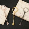 fKiZanthene 4 Colours Mini Spoon Keyring, 5.4cm Tiny Spoon Pendant